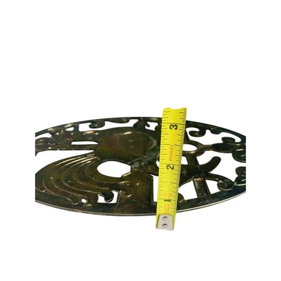 Trivet Hot Plate Rooster Silver Plate Oval Kitchen Wall Decor Made In Italy - Picture 4 of 11